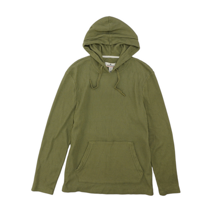 Green Solid Hoodie Pullover