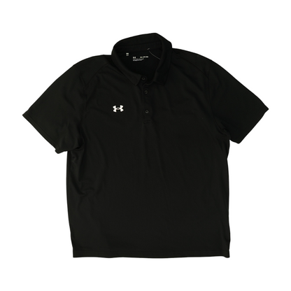 Black Solid Short Sleeve Polo