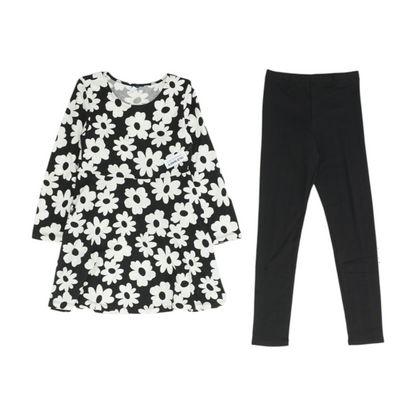 Black Floral Long Sleeve Set