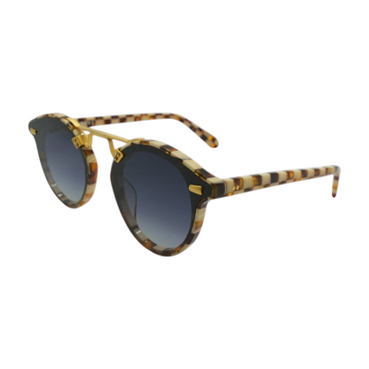 Tortoise STL Nylon Round Sunglasses