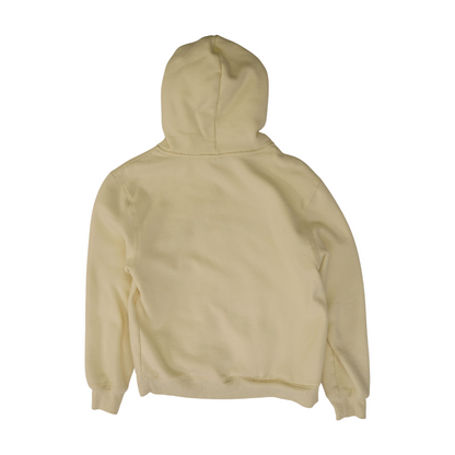 Beige Solid Hoodie Pullover