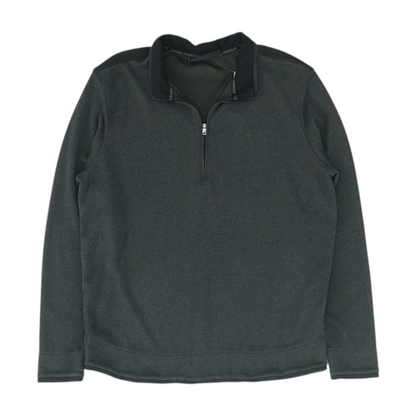 Gray Solid 1/4 Zip Pullover