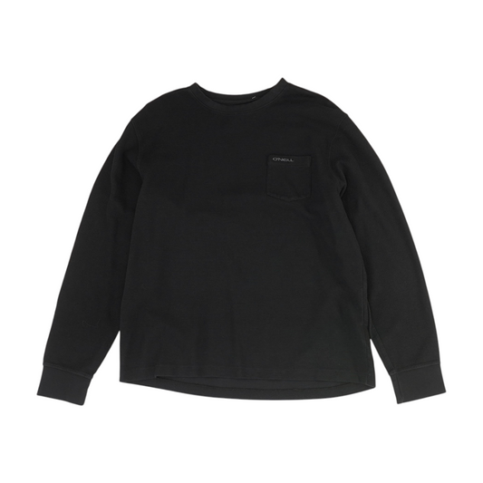 Black Solid Pullover Sweater