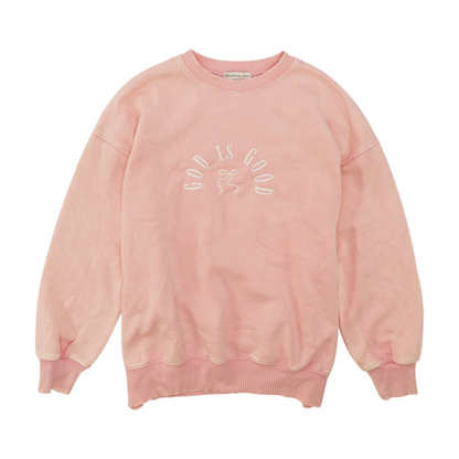 Pink Solid Sweatshirt Pullover
