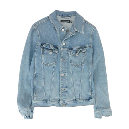 Blue Solid Denim Jacket