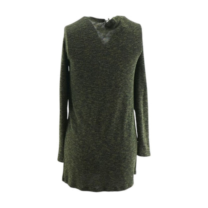 Green Solid Cardigan Sweater