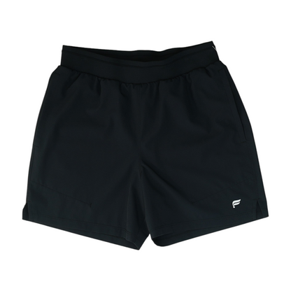 Black Solid Active Shorts