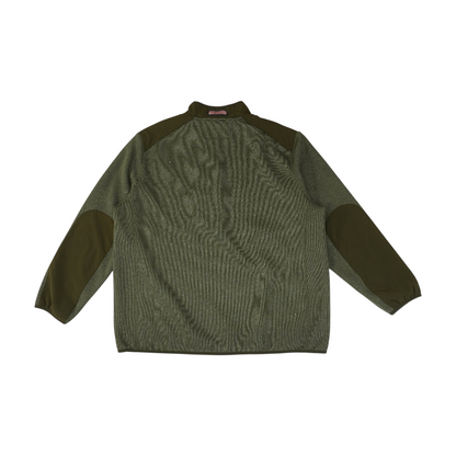 Green Color Block 1/4 Zip Pullover
