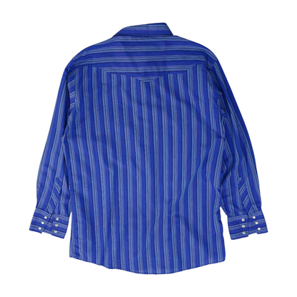 Blue Striped Long Sleeve Button Down