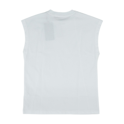 White Solid Casual Tank