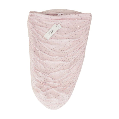 Pink Solid Midi Skirt
