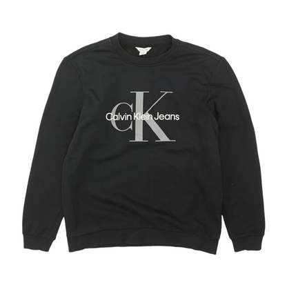 Black Solid Sweatshirt Pullover