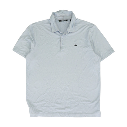 Blue Solid Short Sleeve Polo