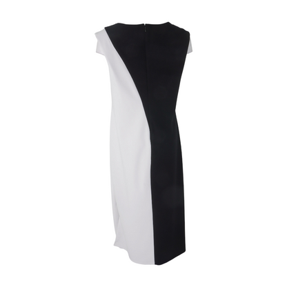 Black Color Block Midi Dress