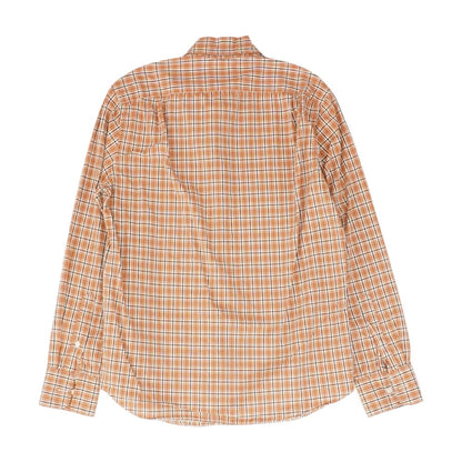Rust Plaid Long Sleeve Button Down