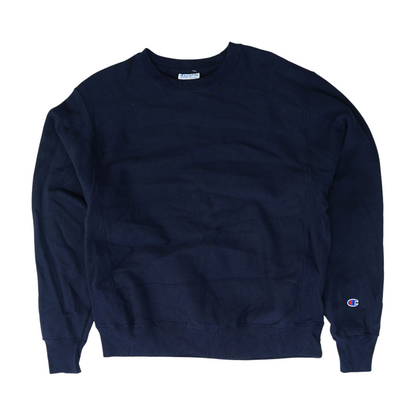 Navy Solid Sweatshirt Pullover