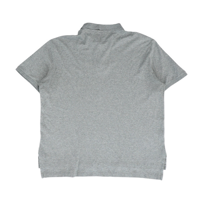 Gray Solid Short Sleeve Polo