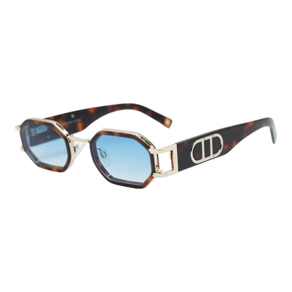 Tortoise Shadow Geometric Sunglasses