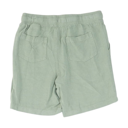 Green Solid Shorts