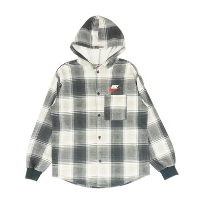 Black Plaid Flannel Button Down