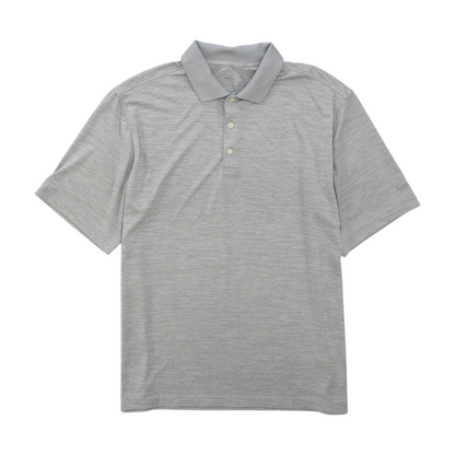 Gray Solid Short Sleeve Polo