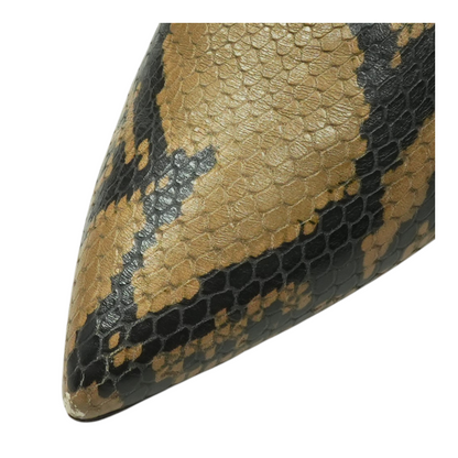 Stiletto Boot in Python Print Leather