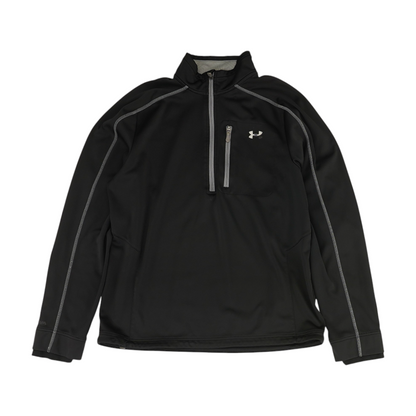 Black Solid 1/4 Zip Pullover