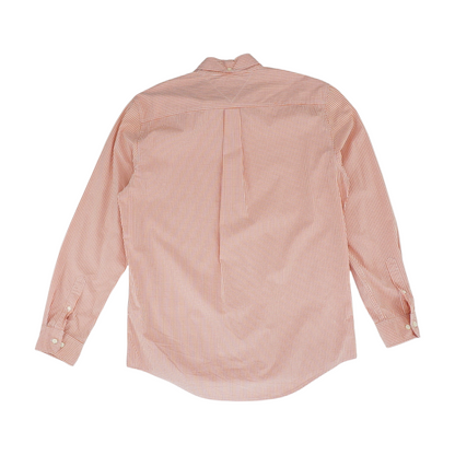 Orange Check Long Sleeve Button Down