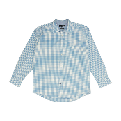 Blue Check Long Sleeve Button Down
