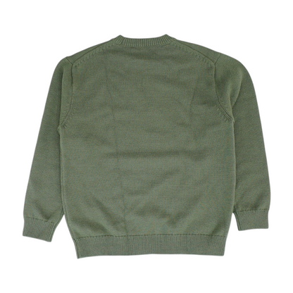 Green Solid Pullover Sweater