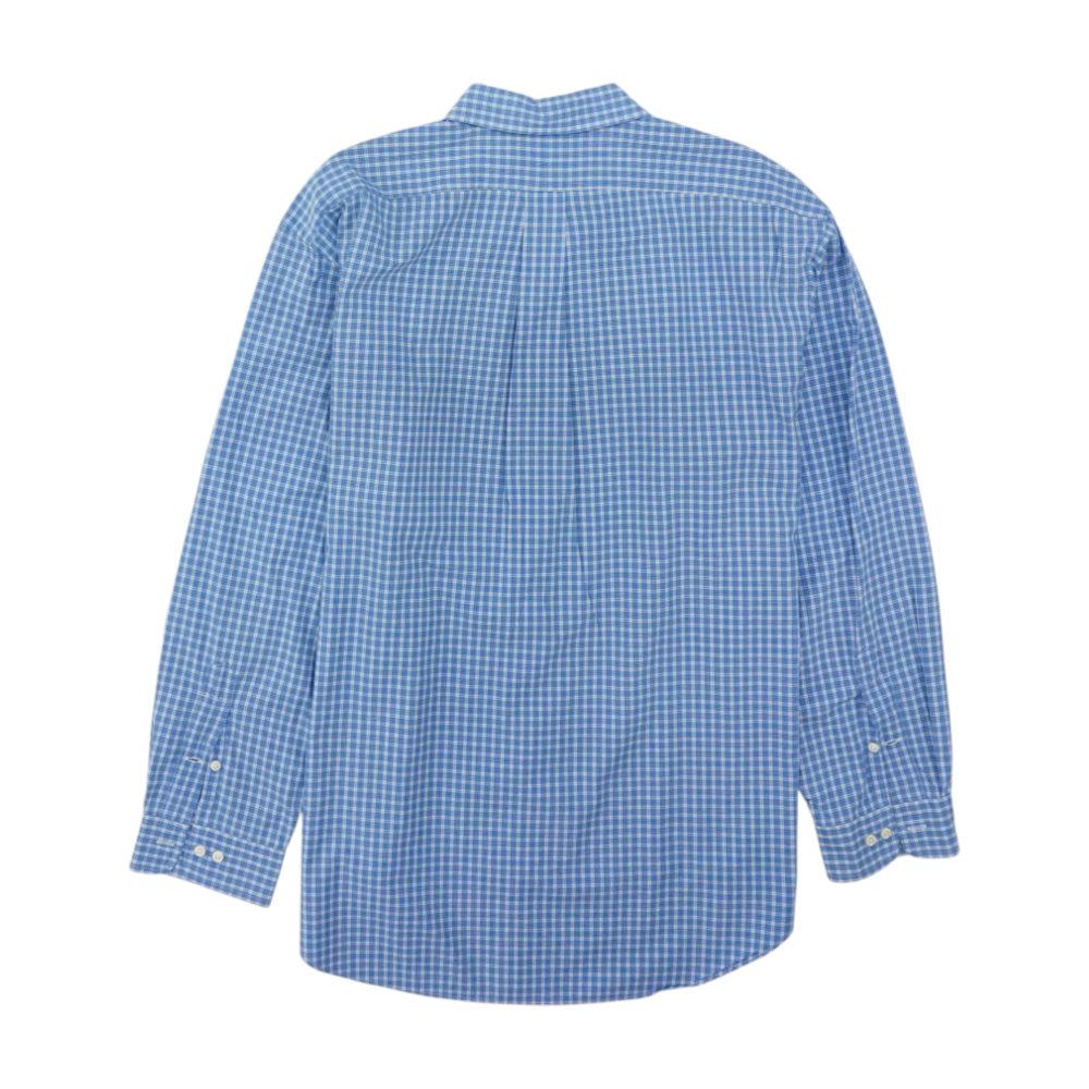 Blue Plaid Long Sleeve Button Down