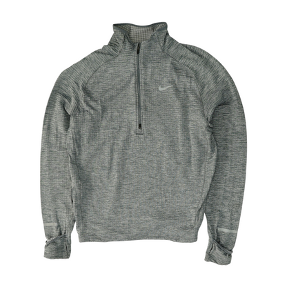 Gray Solid 1/4 Zip Pullover