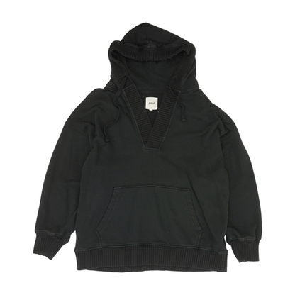Black Solid Hoodie Pullover