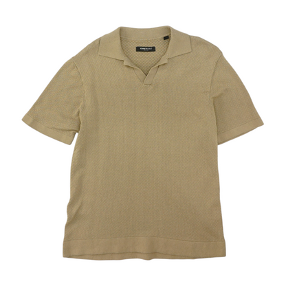 Khaki Solid Short Sleeve Polo