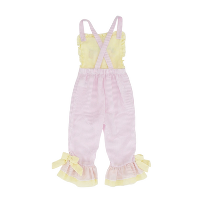 Pink Striped Sleeveless One-Piece