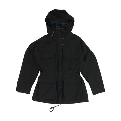 Black Solid Rain Jacket