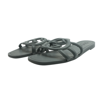 The Palma Rubber Slides in Black