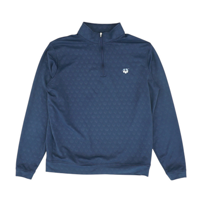 Navy Print 1/4 Zip Pullover