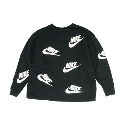 Black Solid Sweatshirt Pullover