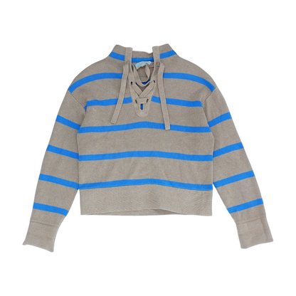 Tan Striped Pullover Sweater