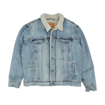 Blue Solid Denim Jacket