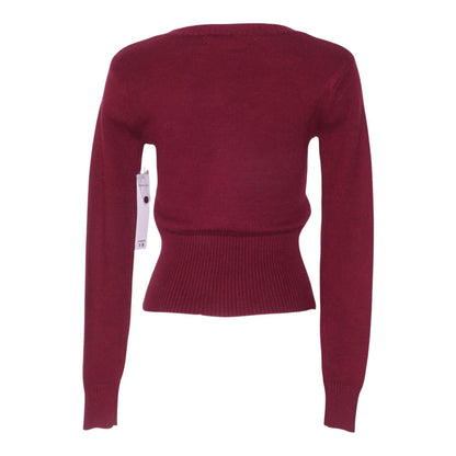 Maroon Cardigan Sweater