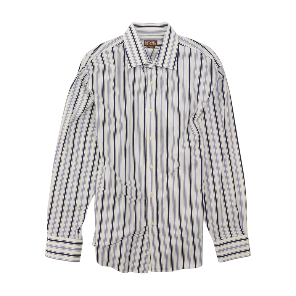 Purple Striped Long Sleeve Button Down