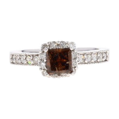 14K White Gold Diamond Engagement Ring