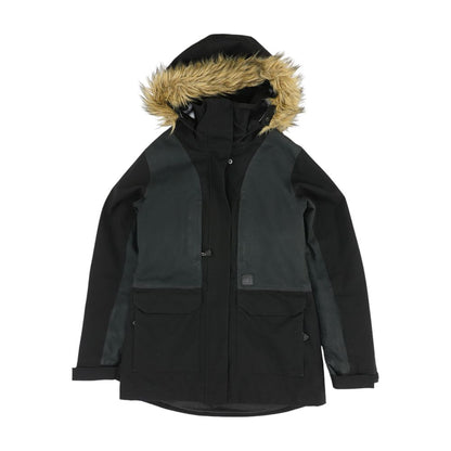 Black Solid Ski Coat