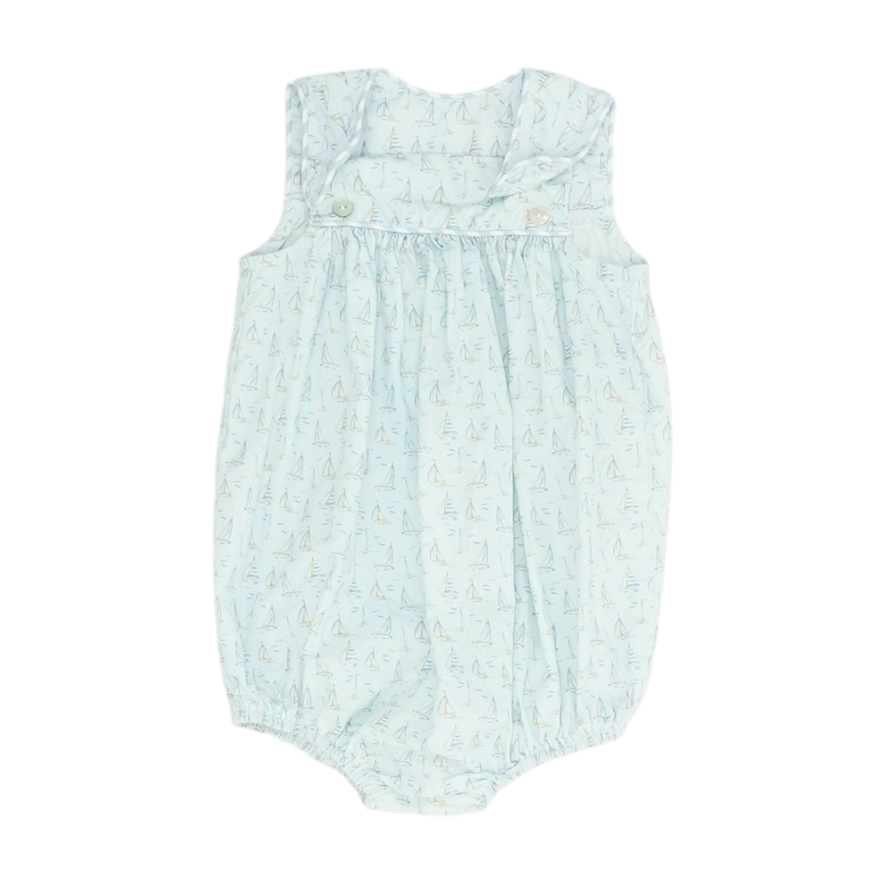 Blue Graphic Sleeveless One-Piece