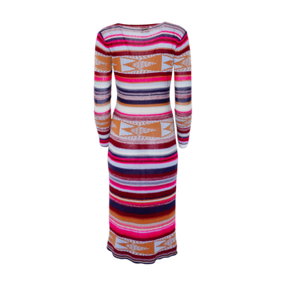 Multi Striped Cardigan Sweater