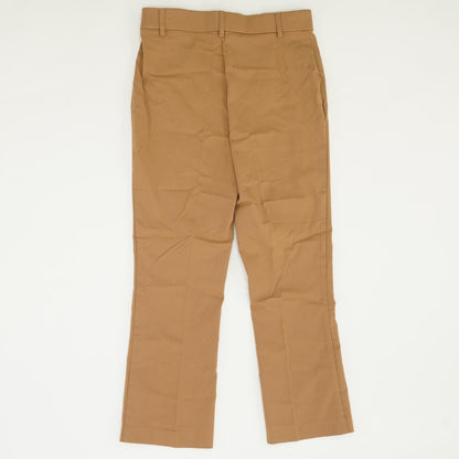 Brown Solid Dress Pants