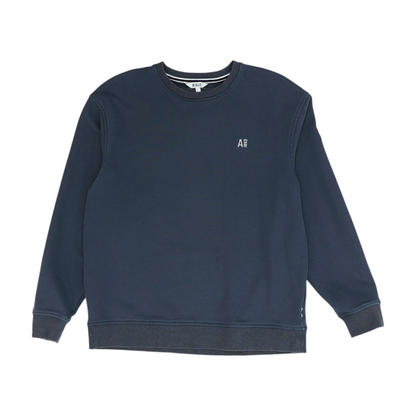 Navy Solid Sweatshirt Pullover