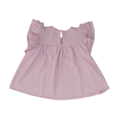 Pink Solid Sleeveless Blouse